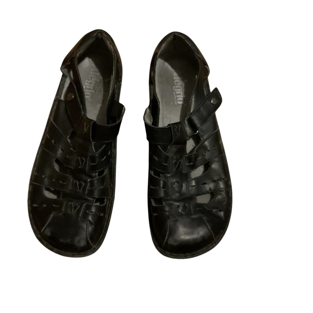 Alegria pesca‎ black leather fisherman sandals comfort nursing